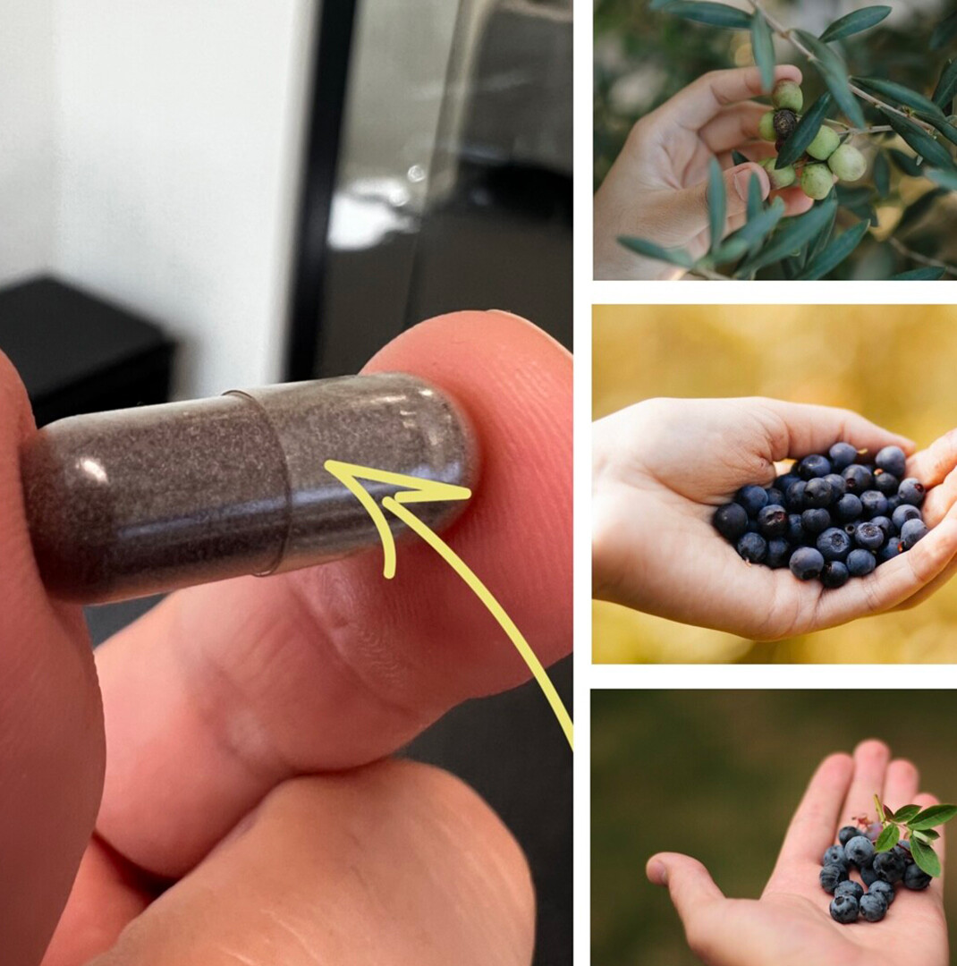 BluoMed-kapsel, oliver, blåbär och fläderbär.